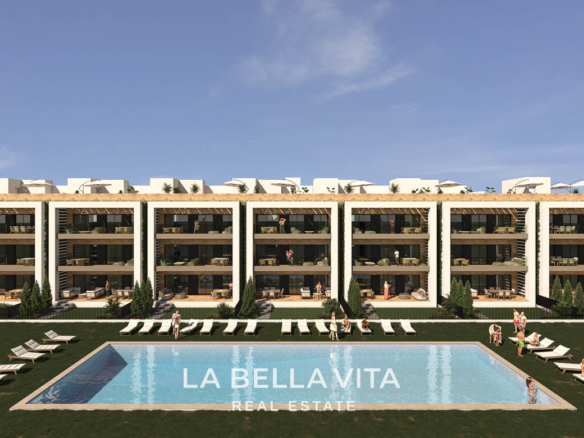 New Frontline Golf Apartments for sale in Serena Golf, Los Alcázares