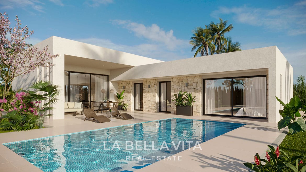 Custom Modern Villas with Land for sale in Aspe and surroundings, Alicante Inland