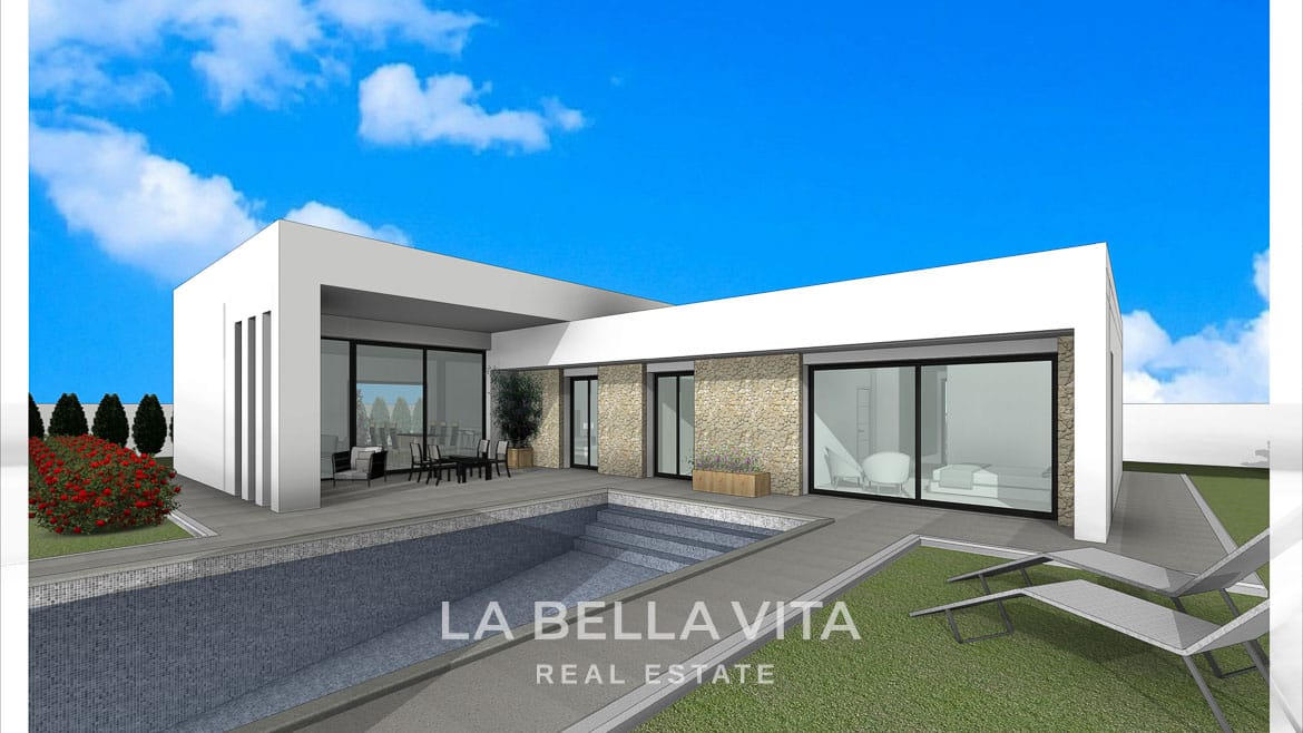 Custom Modern Villas with Land for sale in Aspe and surroundings, Alicante Inland
