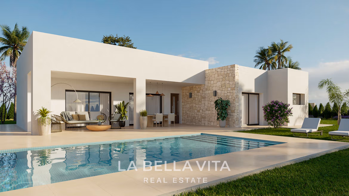 Rustic Land New Build Villas wit private pools for sale in Aspe, Alicante Inland-01 Rustic Land New Build Villas with private pools for sale in Aspe, Alicante Inland, Spain