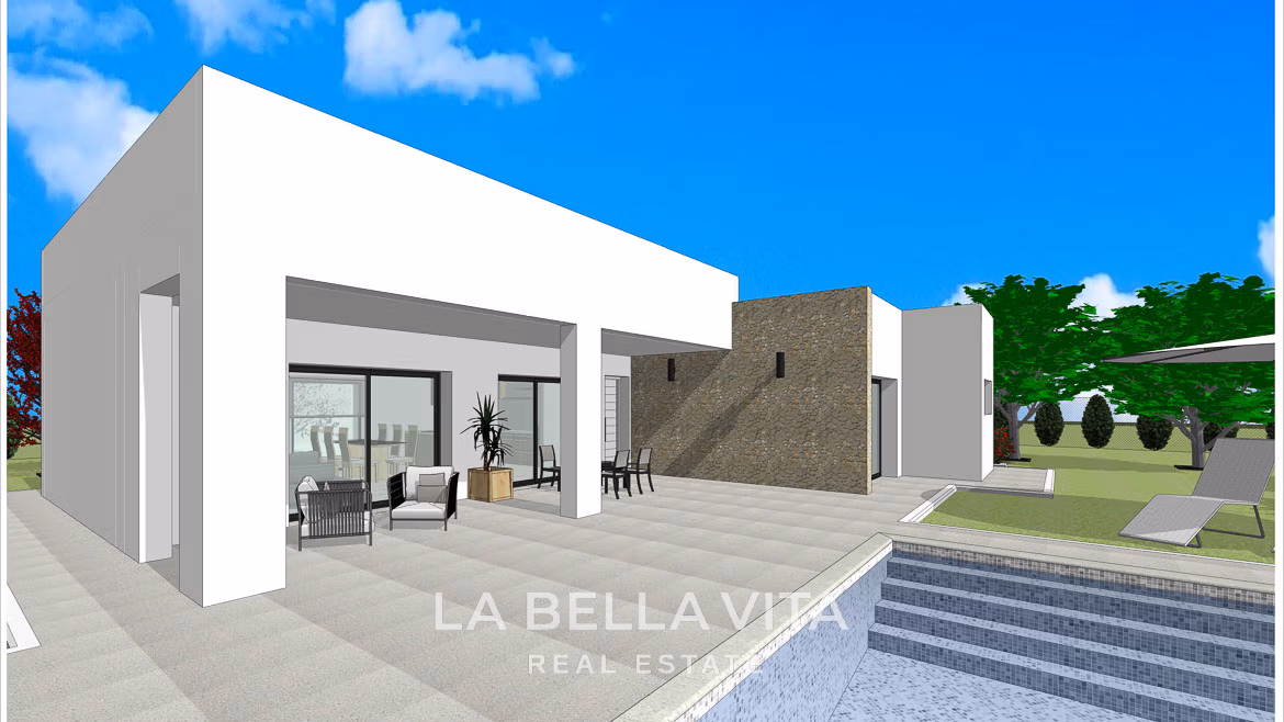 Rustic Land New Build Villas wit private pools for sale in Aspe, Alicante Inland-02 Rustic Land New Build Villas with private pools for sale in Aspe, Alicante Inland, Spain