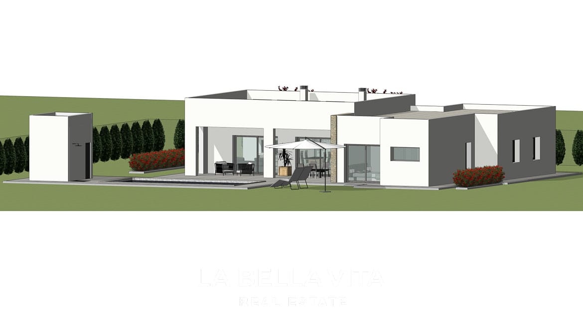 Rustic Land New Build Villas with private pools for sale in Aspe, Alicante Inland, Spain
