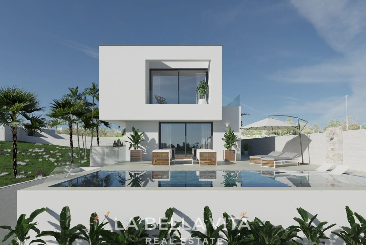 Ексклузивни нови вили с изглед към морето и лагуната и частен басейн за продажба в Сиудад Кесада