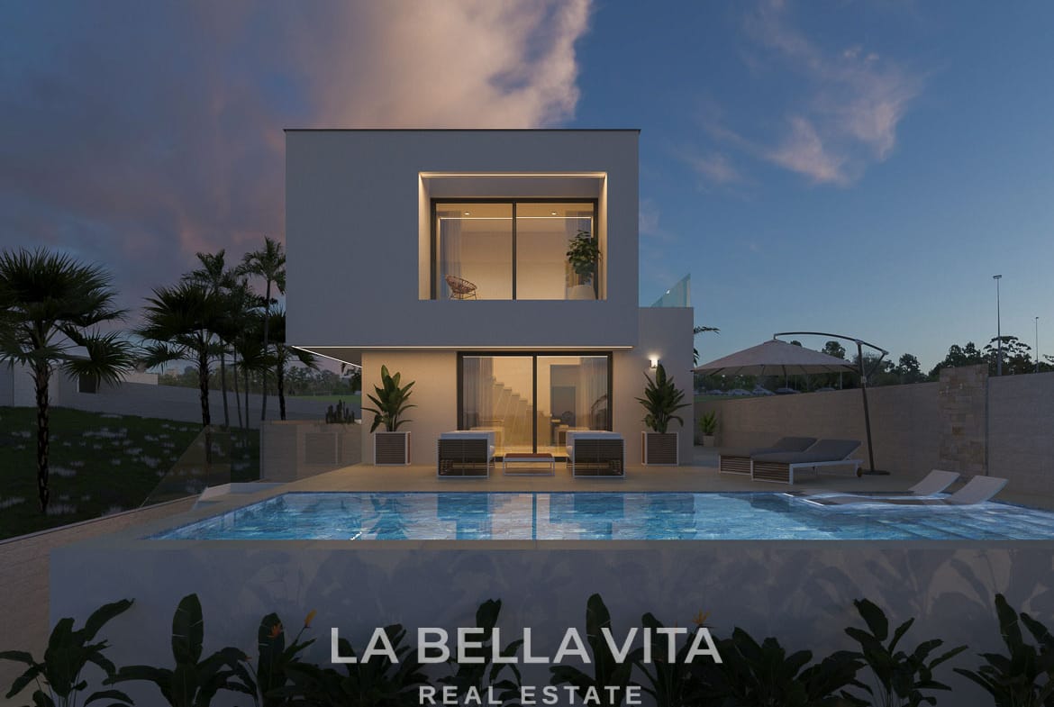Exclusive New Build Villas with Sea & Lagoon Views and Private Pool for sale in Ciudad Quesada