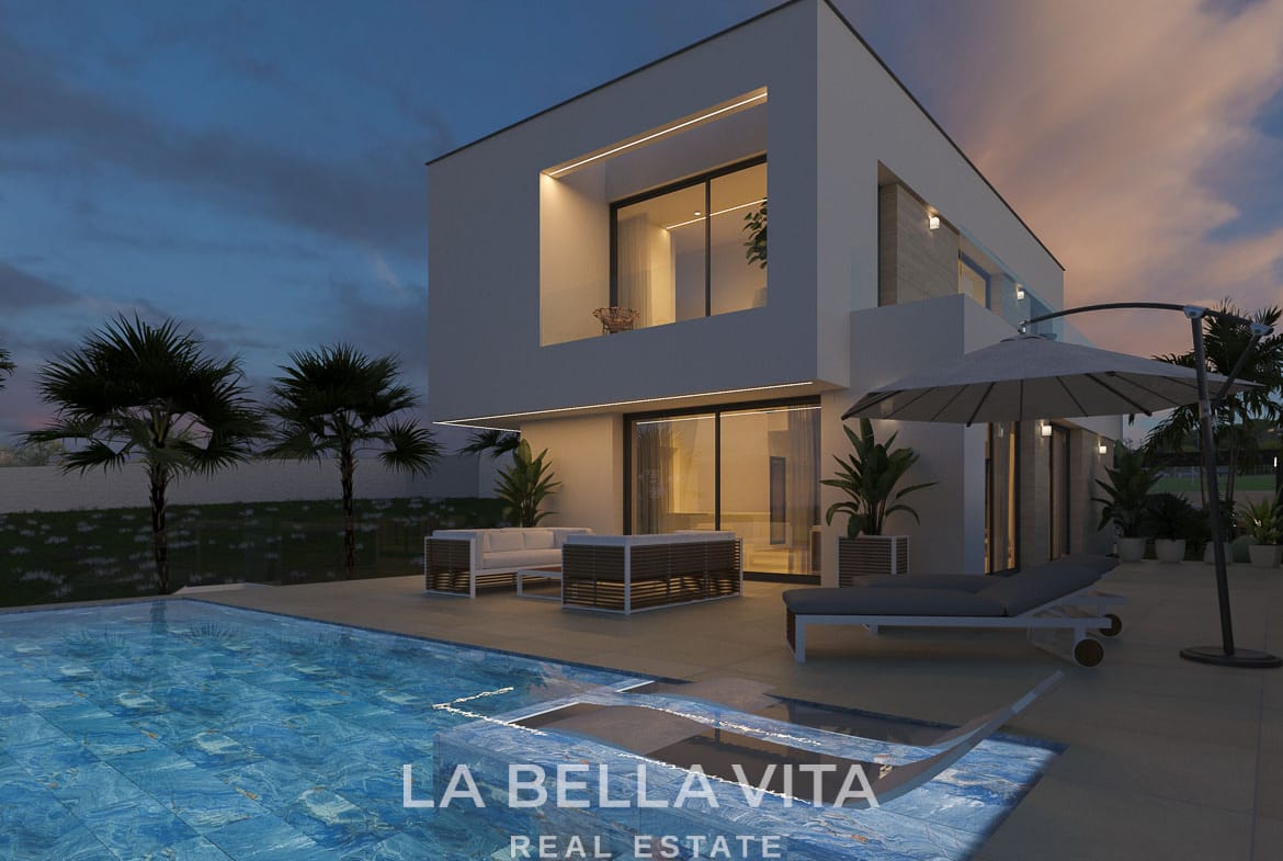 Exclusive New Build Villas with Sea & Lagoon Views and Private Pool for sale in Ciudad Quesada