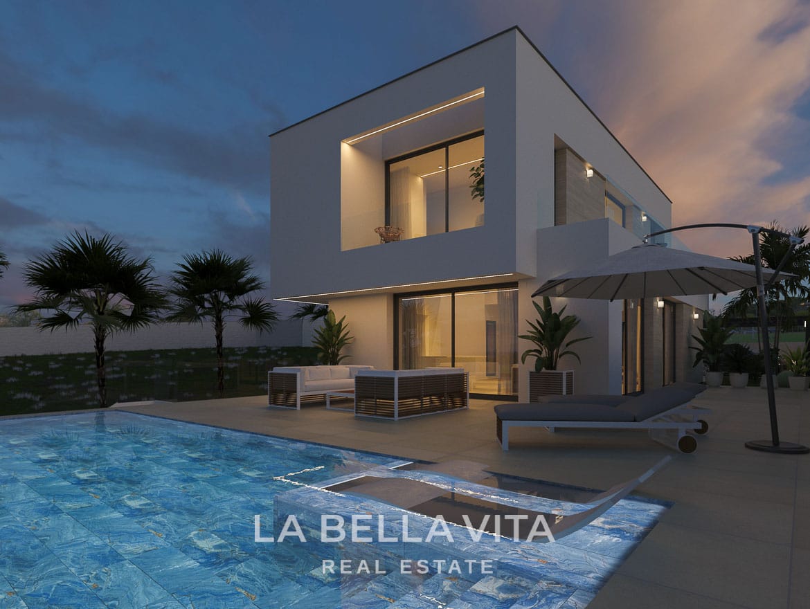 Exclusive New Build Villas with Sea & Lagoon Views and Private Pool for sale in Ciudad Quesada