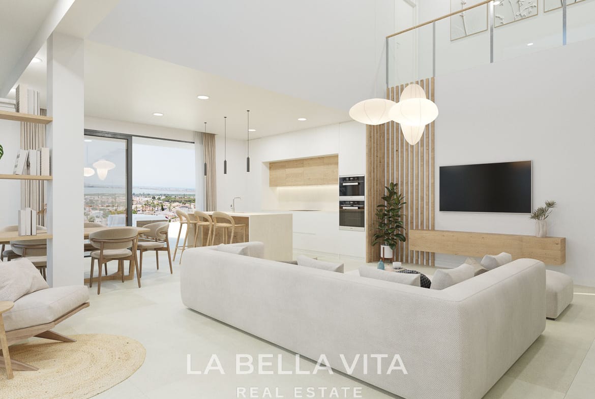 Exclusive New Build Villas with Sea & Lagoon Views and Private Pool for sale in Ciudad Quesada