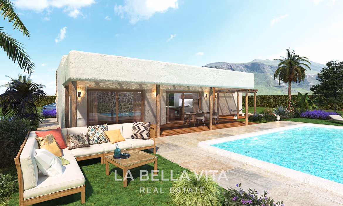 Ibiza Style New Build Villas with Private Pools for sale on Rustic Land in Costa Blanca Inland-1 Ibiza Style New Build Villas with Private Pools for sale on Rustic Land in Costa Blanca Inland