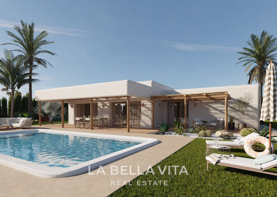 Luxury Ibiza Style Villas with Rustic Plots for sale in Aspe, Pinoso and Surroundings, Alicante Inland