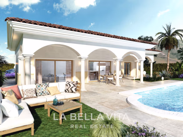 New Build Mediterranean Villas on Rustic Land for sale in Aspe and Surroundings, Alicante, Spain