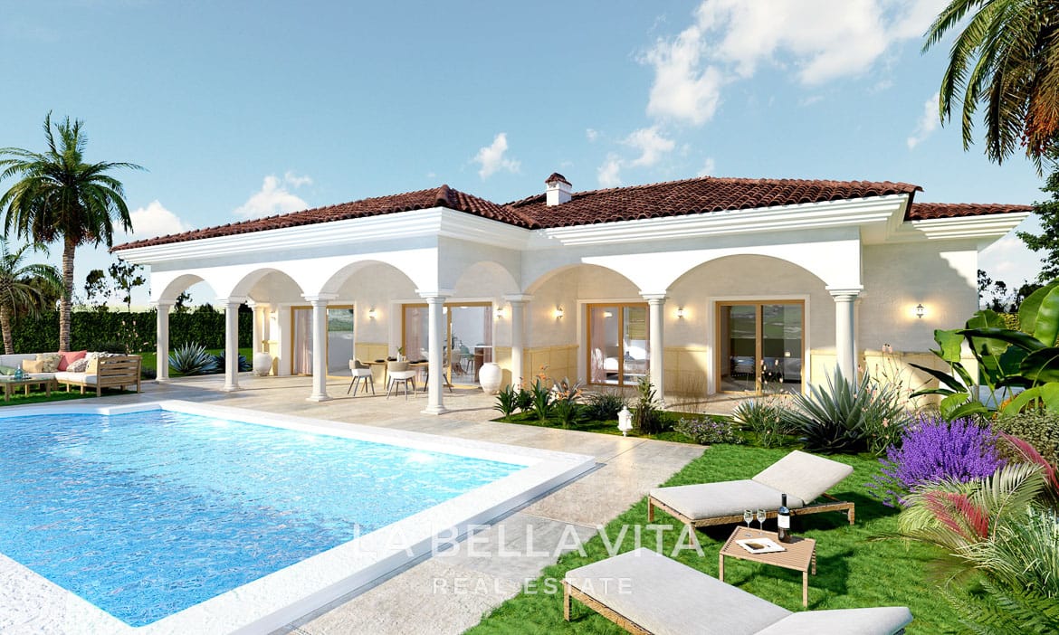 New Build Mediterranean Villas on Rustic Land for sale in Pinoso and Surroundings, Alicante Inland, Spain