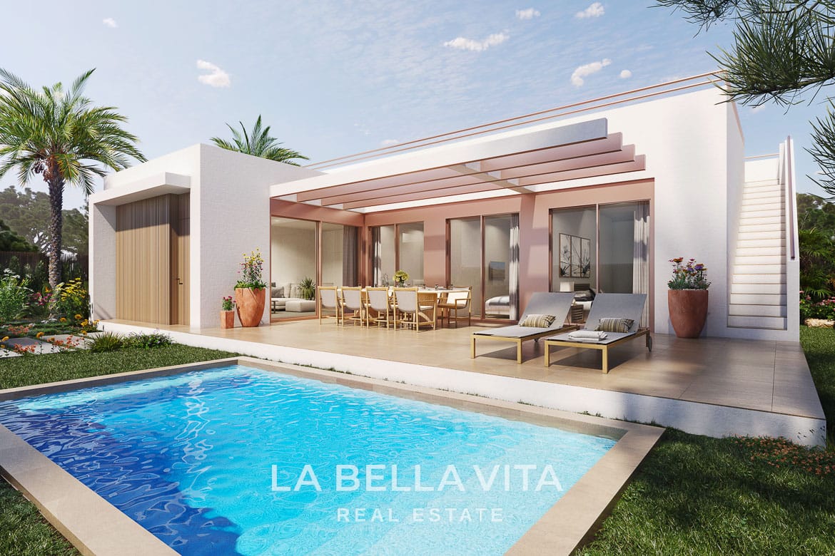 New Build Single Storey Villas with private pools for sale in Vistabella Golf