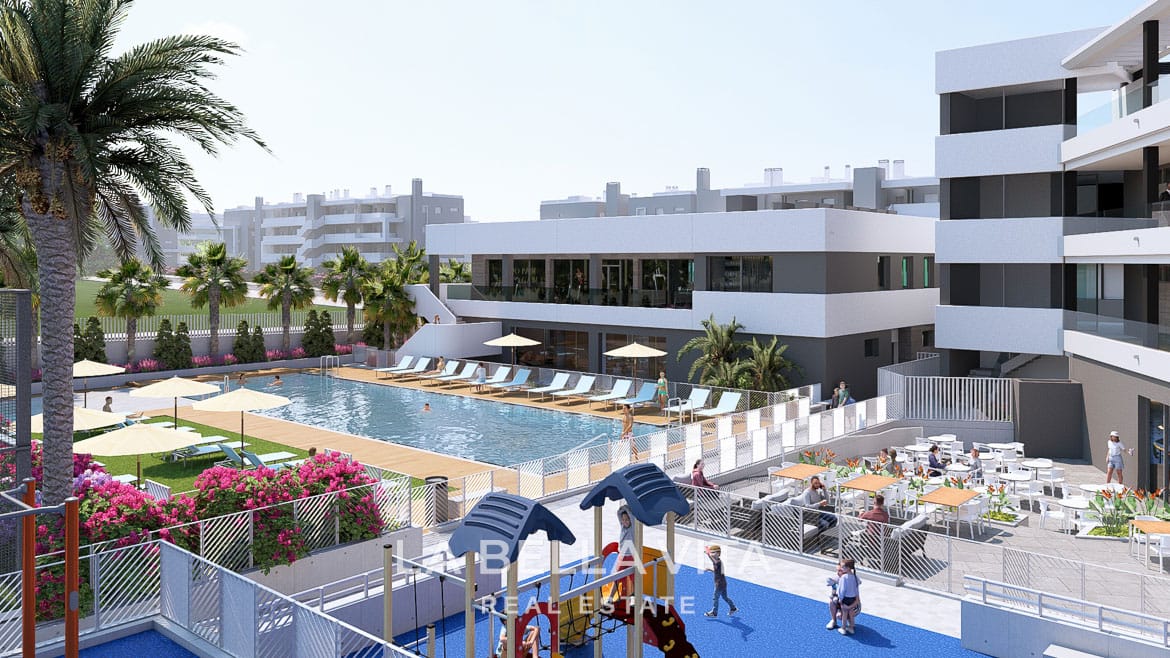 New Build Apartments and Bungalows with communal areas for sale in Torrevieja – Costa Blanca