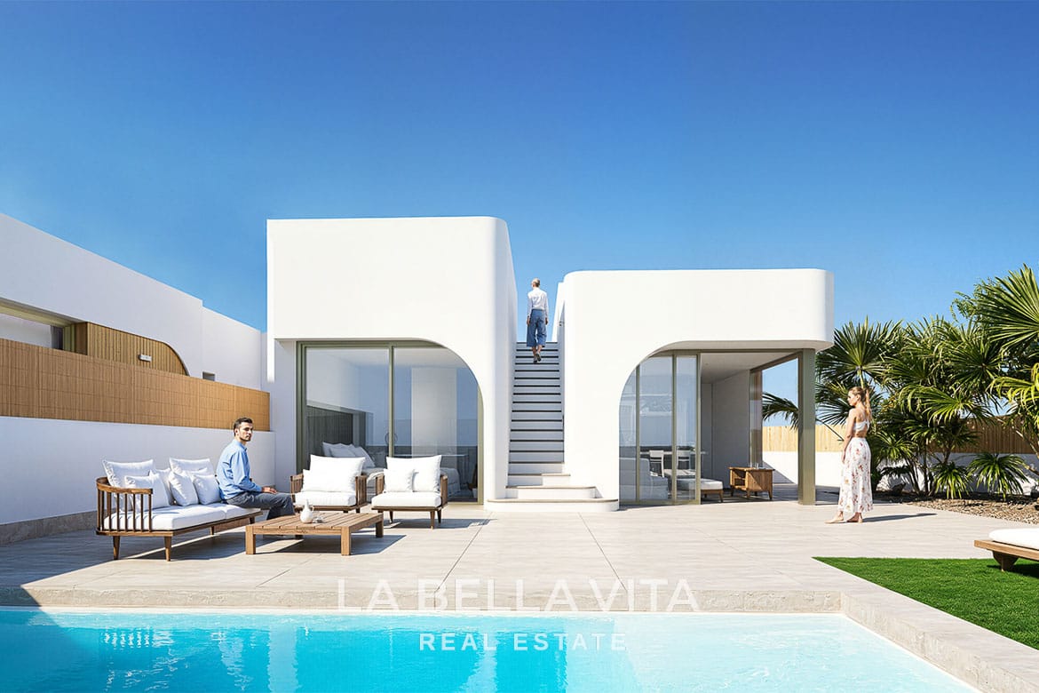 New Build Modern Frontline Golf Villas for sale in Serena Golf, Los Alcazares