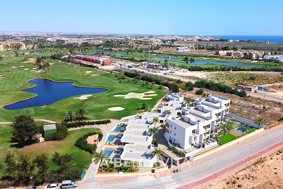 New Build Modern Frontline Golf Villas for sale in Serena Golf, Los Alcazares