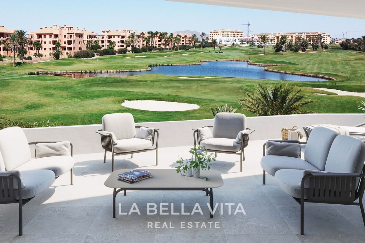 New Build Modern Frontline Golf Villas for sale in Serena Golf, Los Alcazares