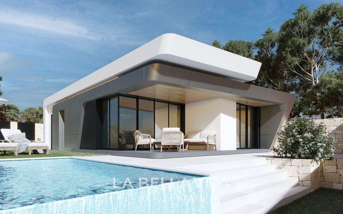 New Build Villas with golf and sea views for sale on Bonalba Golf Course in Muchamiel, Alicante, Spain