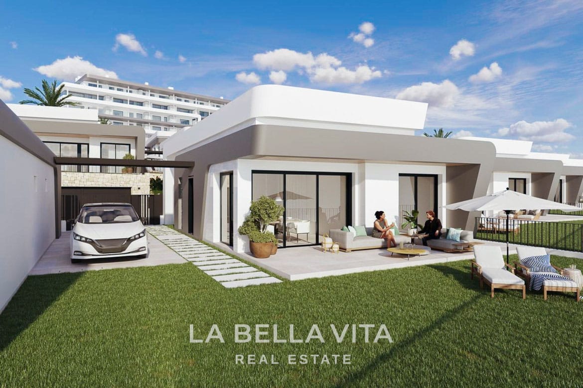 New Build Villas with golf and sea views for sale on Bonalba Golf Course in Muchamiel, Alicante, Spain