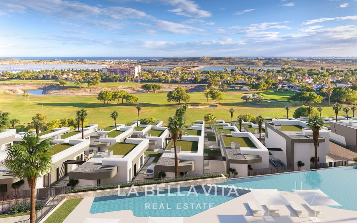 New Build Villas with golf and sea views for sale on Bonalba Golf Course in Muchamiel, Alicante, Spain