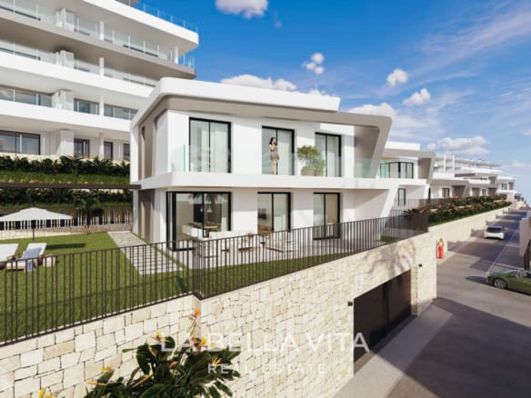 New Build Villas with golf and sea views for sale on Bonalba Golf Course in Muchamiel, Alicante, Spain