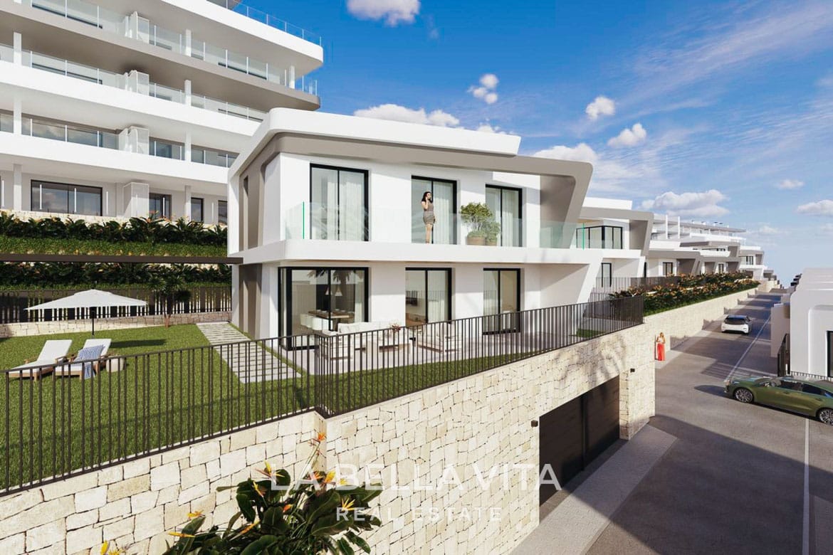 New Build Villas with golf and sea views for sale on Bonalba Golf Course in Muchamiel, Alicante, Spain