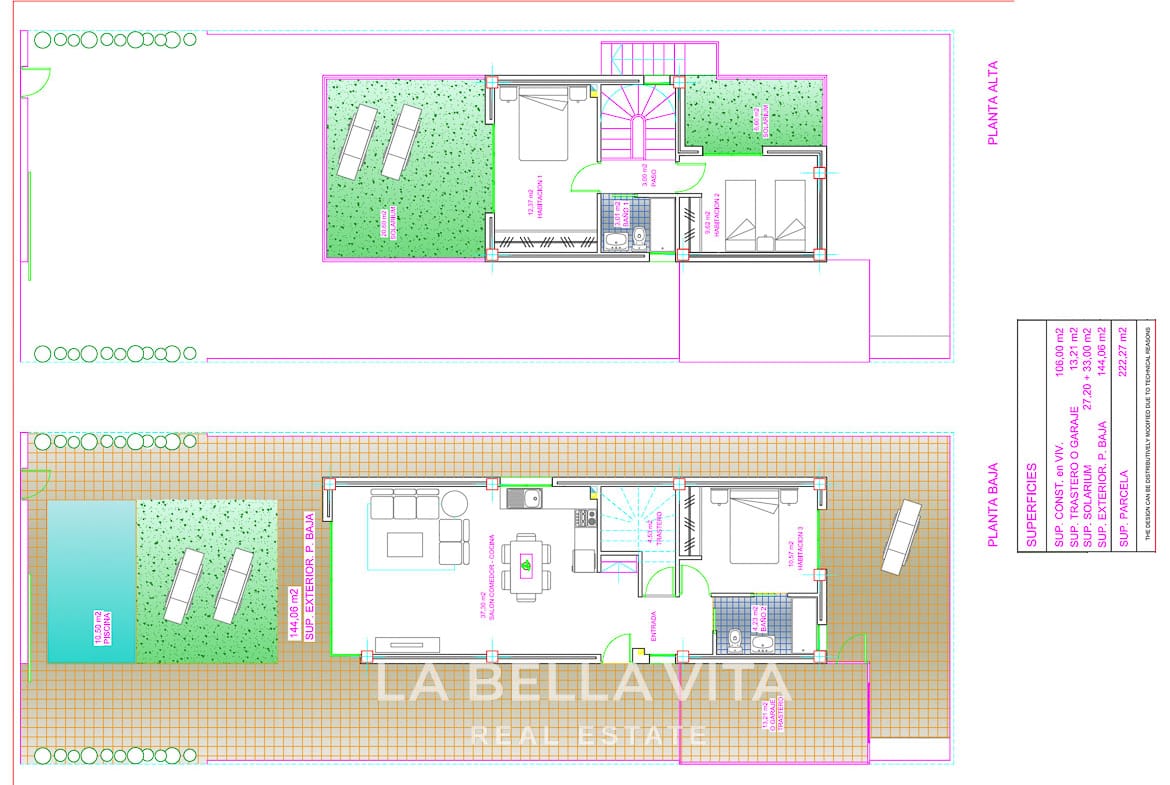 Contemporary New Build Villas with Private Pool and Garage for sale in Los Alcazares, Murcia