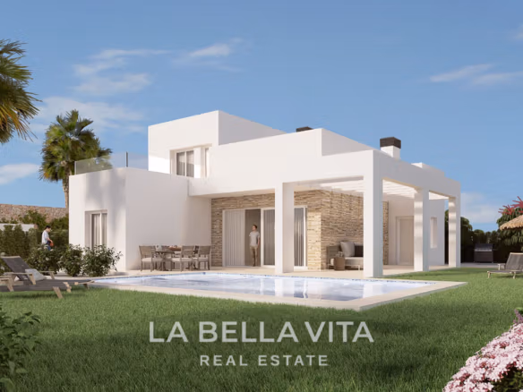 Delightful Modern New Build Villas with Private Pool for sale in La Finca Golf Resort, Algorfa, Alicante, Spain