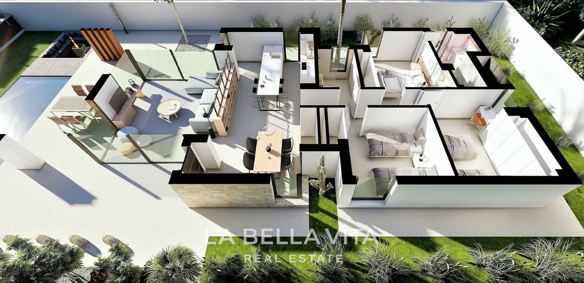 Spectacular New Build Villa with Private Pool for sale in La Marina Urbanisation, San Fulgencio, Alicante, Spain