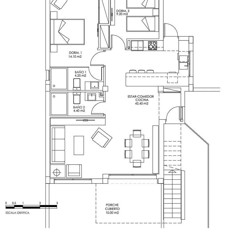 Modern Apartment with Panoramic Sea View for sale in Bellavista, San Miguel de Salinas, Alicante