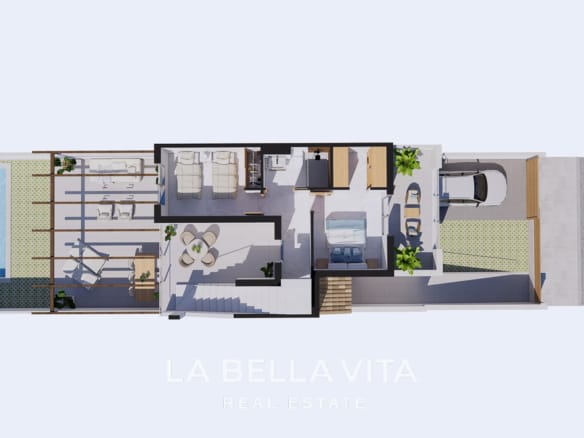 Affordable New Build Frontline Golf Properties with Garages for sale on La Serena Golf in Los Alcázares, Murcia