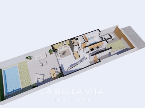 Affordable New Build Frontline Golf Properties with Garages for sale on La Serena Golf in Los Alcázares, Murcia