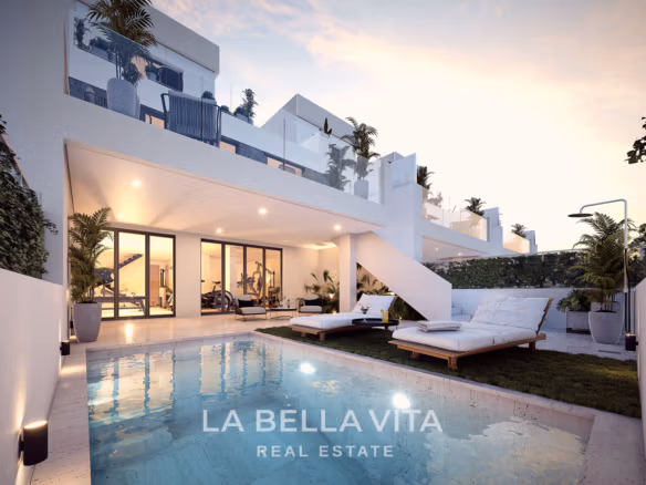 New Build Semi-Detached Villas with Private Pools and Garages for sale on La Serena Golf in Los Alcázares, Murcia