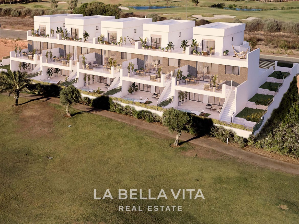 New Build Semi-Detached Villas with Private Pools and Garages for sale on La Serena Golf in Los Alcázares, Murcia