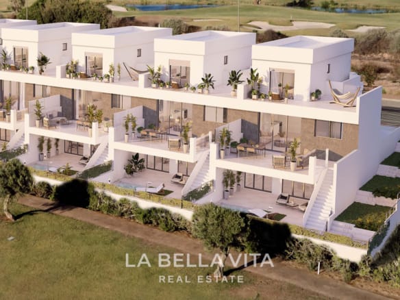 New Build Semi-Detached Villas with Private Pools and Garages for sale on La Serena Golf in Los Alcázares, Murcia