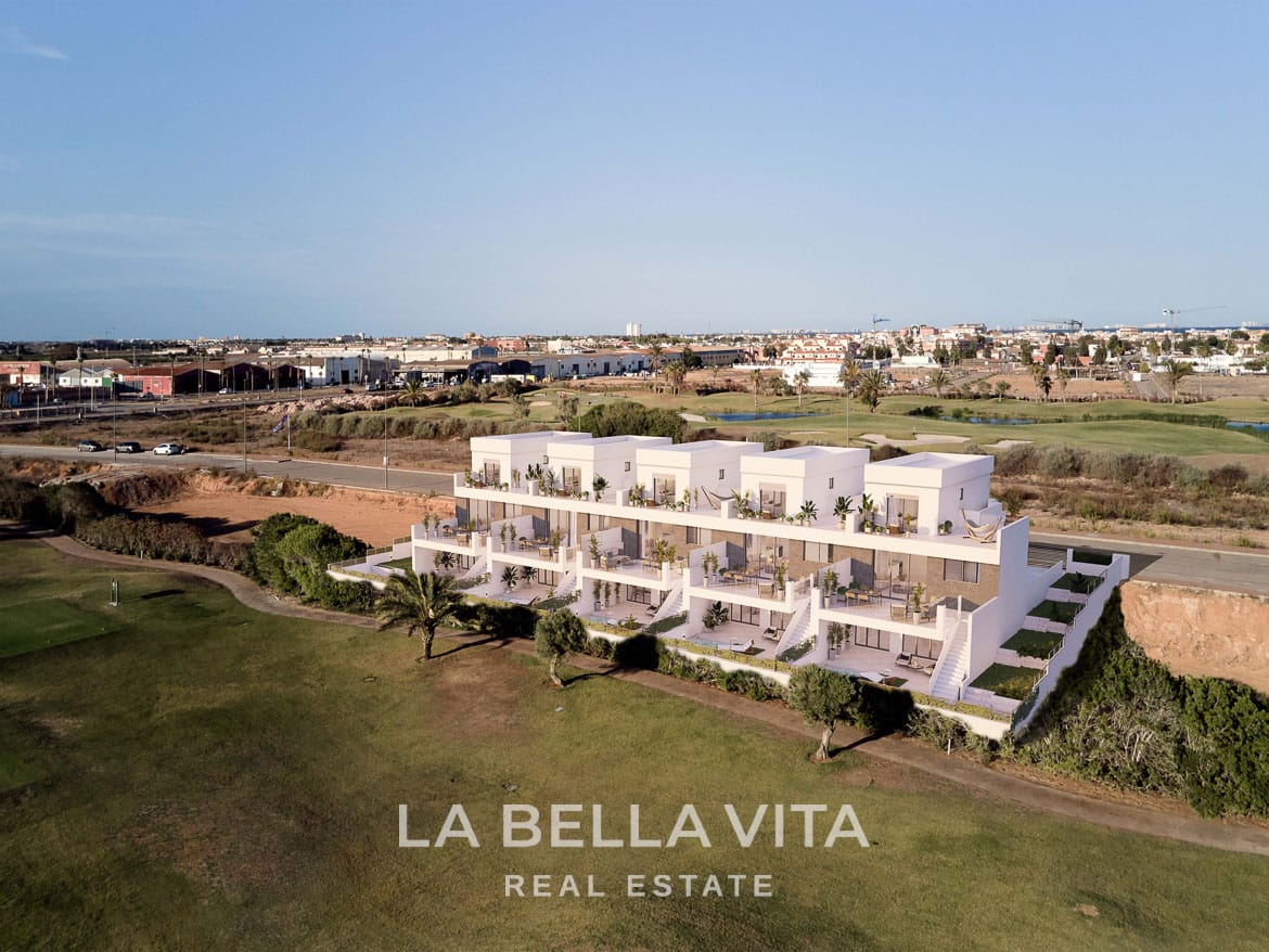 New Build Semi-Detached Villas with Private Pools and Garages for sale on La Serena Golf in Los Alcázares, Murcia