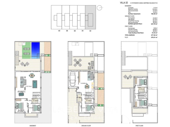 New Build Semi-Detached Villas with Private Pools and Garages for sale on La Serena Golf in Los Alcázares, Murcia