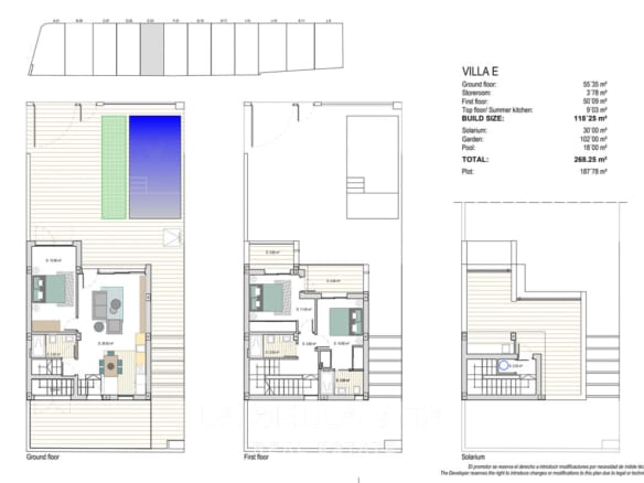 Exclusive New Build Villas with Private Pools for sale just 150 m from the Beach in Los Alcázares, Murcia