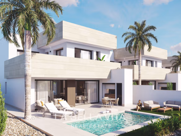 Exceptional New Build Villas with Private Pools near the Beach for sale in Santiago de la Ribera, Murcia
