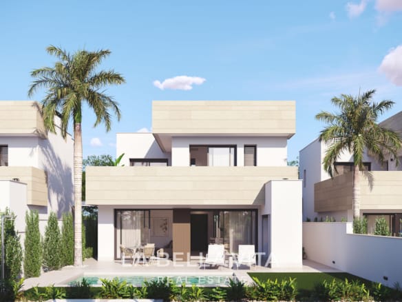 Exceptional New Build Villas with Private Pools near the Beach for sale in Santiago de la Ribera, Murcia