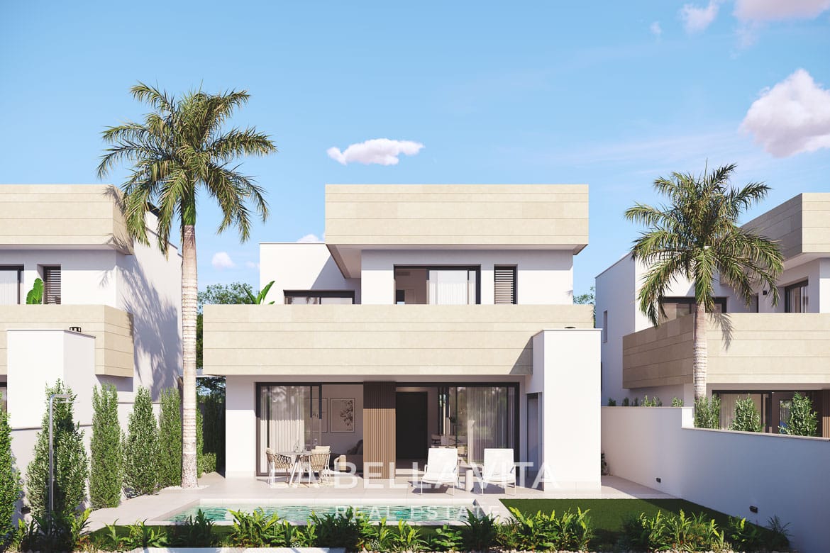 Exceptional New Build Villas with Private Pools near the Beach for sale in Santiago de la Ribera, Murcia