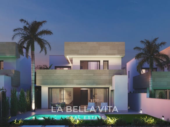 Exceptional New Build Villas with Private Pools near the Beach for sale in Santiago de la Ribera, Murcia