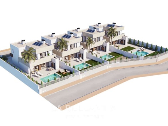 Exceptional New Build Villas with Private Pools near the Beach for sale in Santiago de la Ribera, Murcia