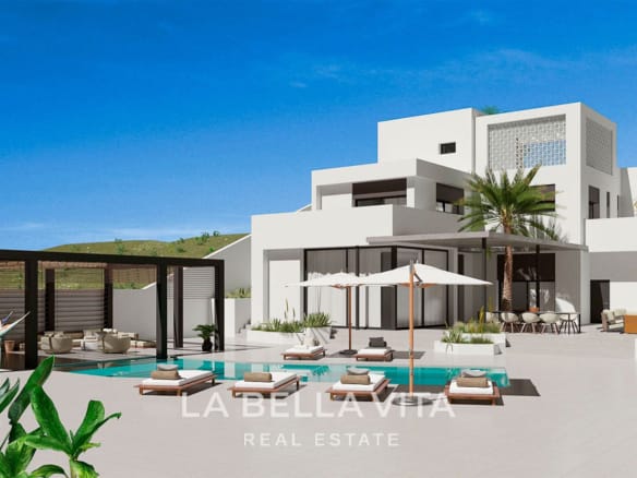 Stunning New Build Mediterranean Villa with Pool just 3 km from the Beach in La Marina Urbanisation, Alicante