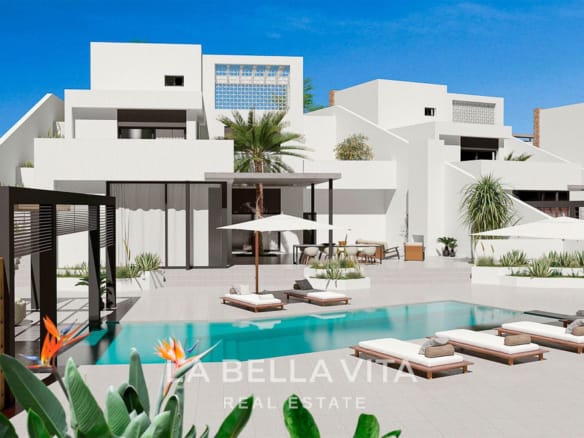 Stunning New Build Mediterranean Villa with Pool just 3 km from the Beach in La Marina Urbanisation, Alicante