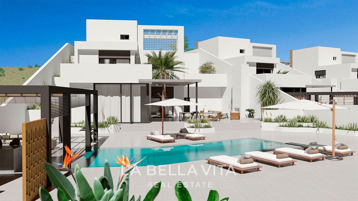 Stunning New Build Mediterranean Villa with Pool just 3 km from the Beach in La Marina Urbanisation, Alicante
