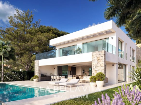 Luxury New Build Villa with Sea Views for Sale in Moraira, Costa Blanca North