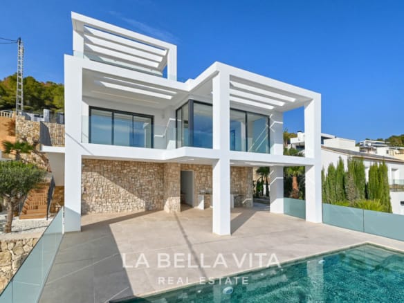 Elevated New Build Key Ready Villa with Panoramic Sea Views for Sale in Calpe