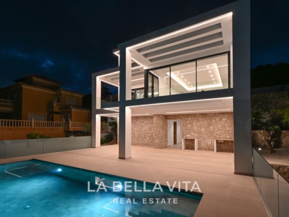Elevated New Build Key Ready Villa with Panoramic Sea Views for Sale in Calpe