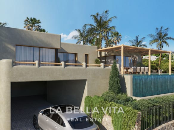 New build Mediterranean Villa for sale in Javea with Infinity Pool, Organic Design and Montgo Views
