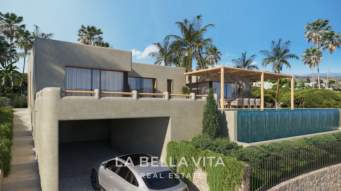 New build Mediterranean Villa for sale in Javea with Infinity Pool, Organic Design and Montgo Views
